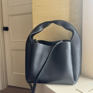 Toteme Black Leather Shoulder Bag